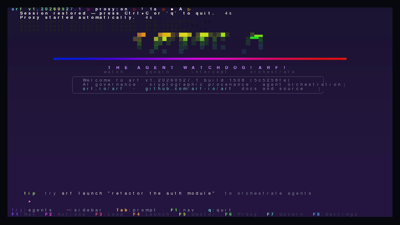 ARF TUI Branches screen
